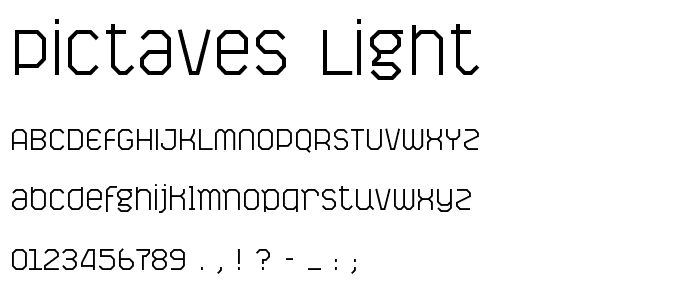 Pictaves Light font